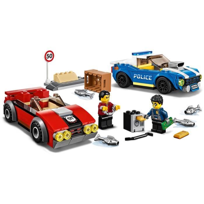 LEGO City La Course-poursuite de la Moto de Police 60392 LEGO : la