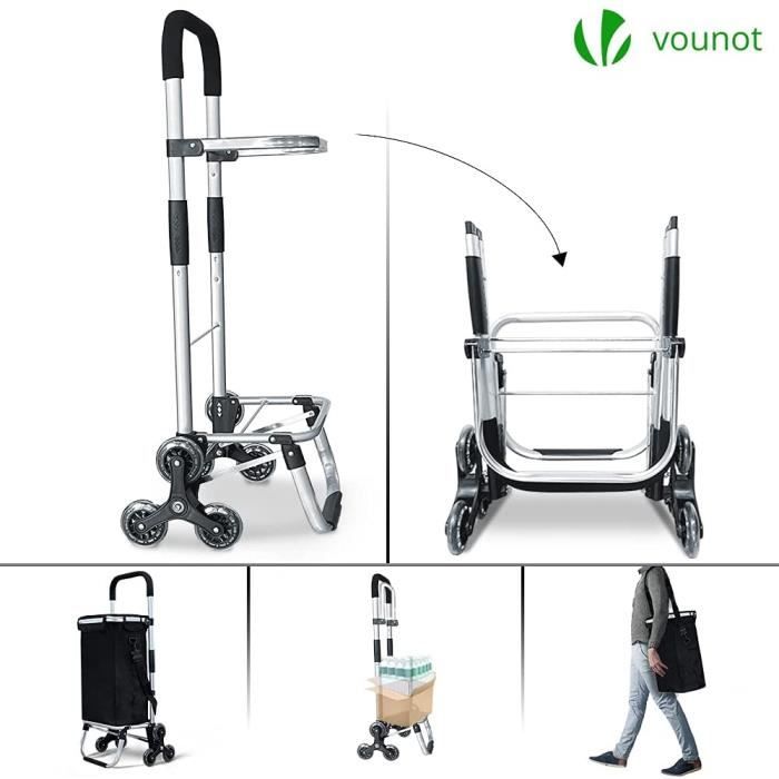 Sac De Course Et Caba Limics24 Chariot Courses Roues Aluminium Compartiment Impermeable Isotherme Caddie Pliable 3