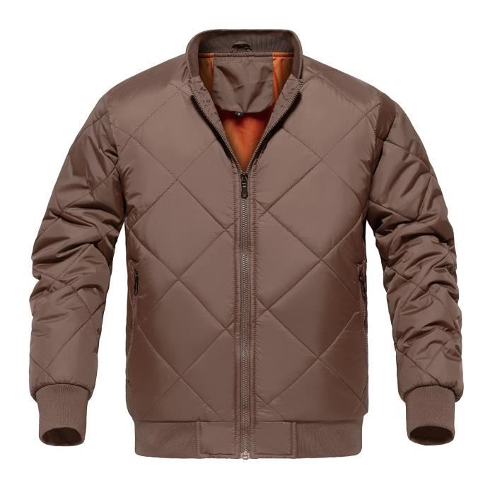 Blouson de Aviateur Homme Chaude Grande Taille Couleur Unie Vert INSFITY Vert Cdiscount Pret a Porter