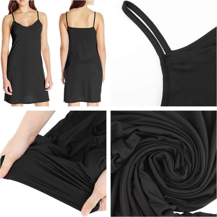 Fond de robe coton noir new arrivals