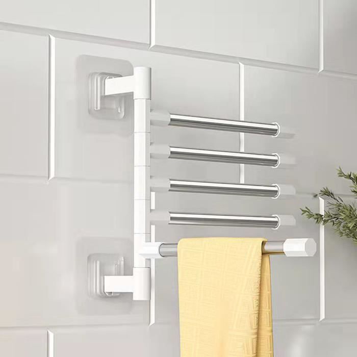 Bathroom Towel Rack Rotatable Towel Holder Towel Hanger 5 Bar - Cdiscount  Bricolage
