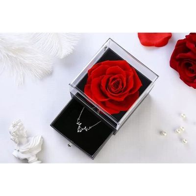 Rose Éternelle GOICC Avec Collier - Cadeau Romantique Pour Femme, Saint Valentin Ou Fête Des Mères