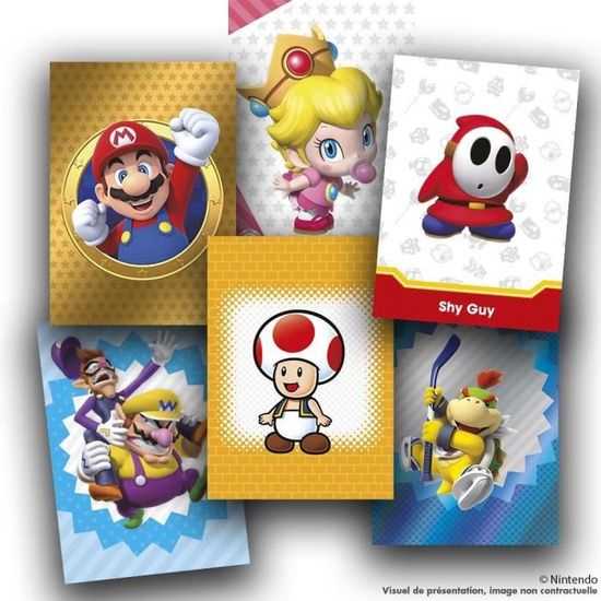 Panini Super Mario Trading Cards - Boîte de 18 pochettes, Aléatoirement, argent,or