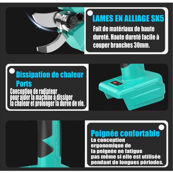 Ciseaux De Jardin lectriques 18V Ciseaux De Coupe Avec 1 X 5500mah ciseaux-de-jardin-lectriques-18v-ciseaux-de-coupe-avec-1-x-5500mah