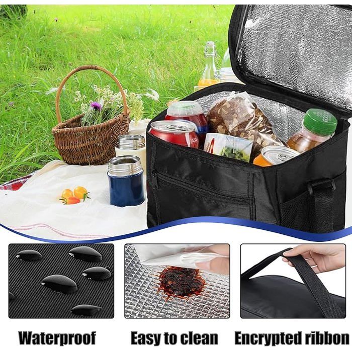 Joli Sac Isotherme Repas Violet 10L | Des Repas Pratique – Gourde Bottle