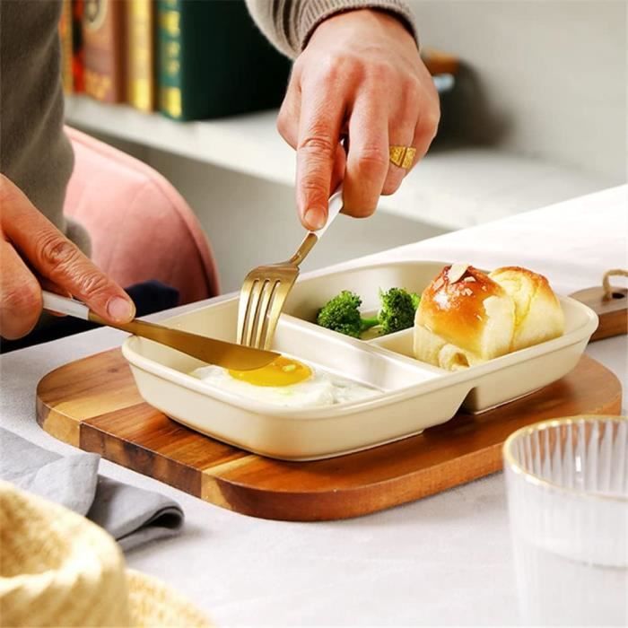 Assiette Compartiment Adulte Porcelaine, Assiette De Contrôle De