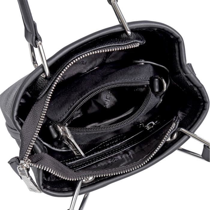 Sac top fuchsia noir