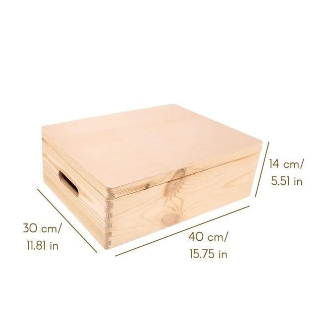 Creative Deco Caisse Bois Rangement - 30 x 20 x 14 cm - Boîte de Rangement  Bois - Boite Rangement Cuisine - Caisse de Rangement - Cdiscount Maison