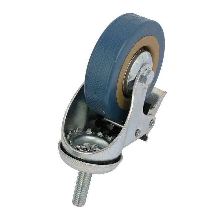 Roulettes pivotantes roue industrielle en polyuréthane et PVC transparent  sans frein 75 mm 4-pack