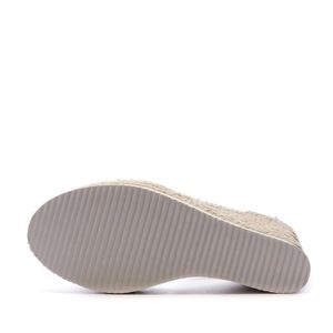 Sandales Compensées Femme Semelle Espadrille En Corde De Chanvre - Talon Plat 5.5 Cm - Style Décontracté Été