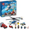 LEGO® City 60243 L'Arrestation en Hélicoptère, Jouet, Moto et Camion, Minifigurine Policier-0