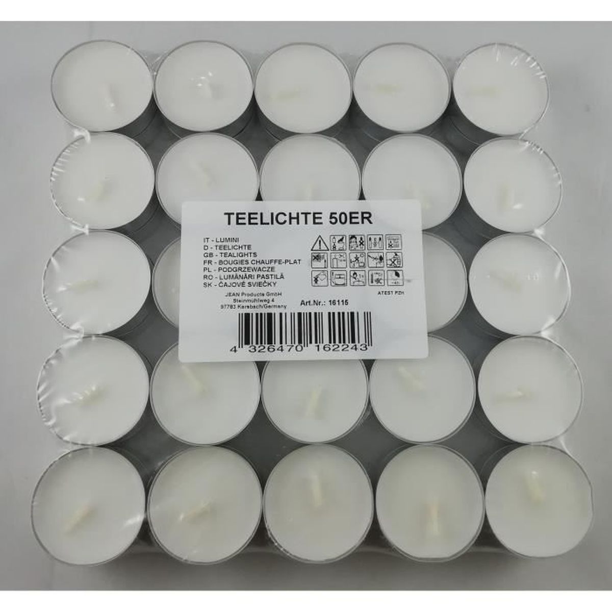 100 Petites Bougies Chauffe Plat Durée 4 Heures Candles Blanches Lot Sac NEUF