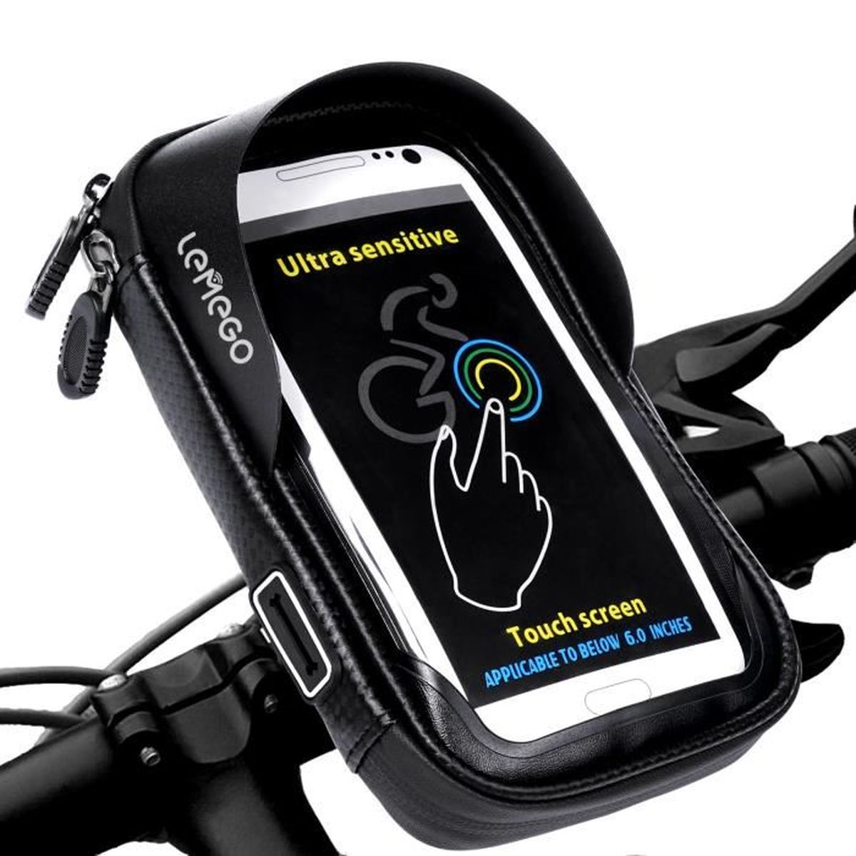 Kasos® Support de téléphone pour vélo VTT moto Séparation multicouche