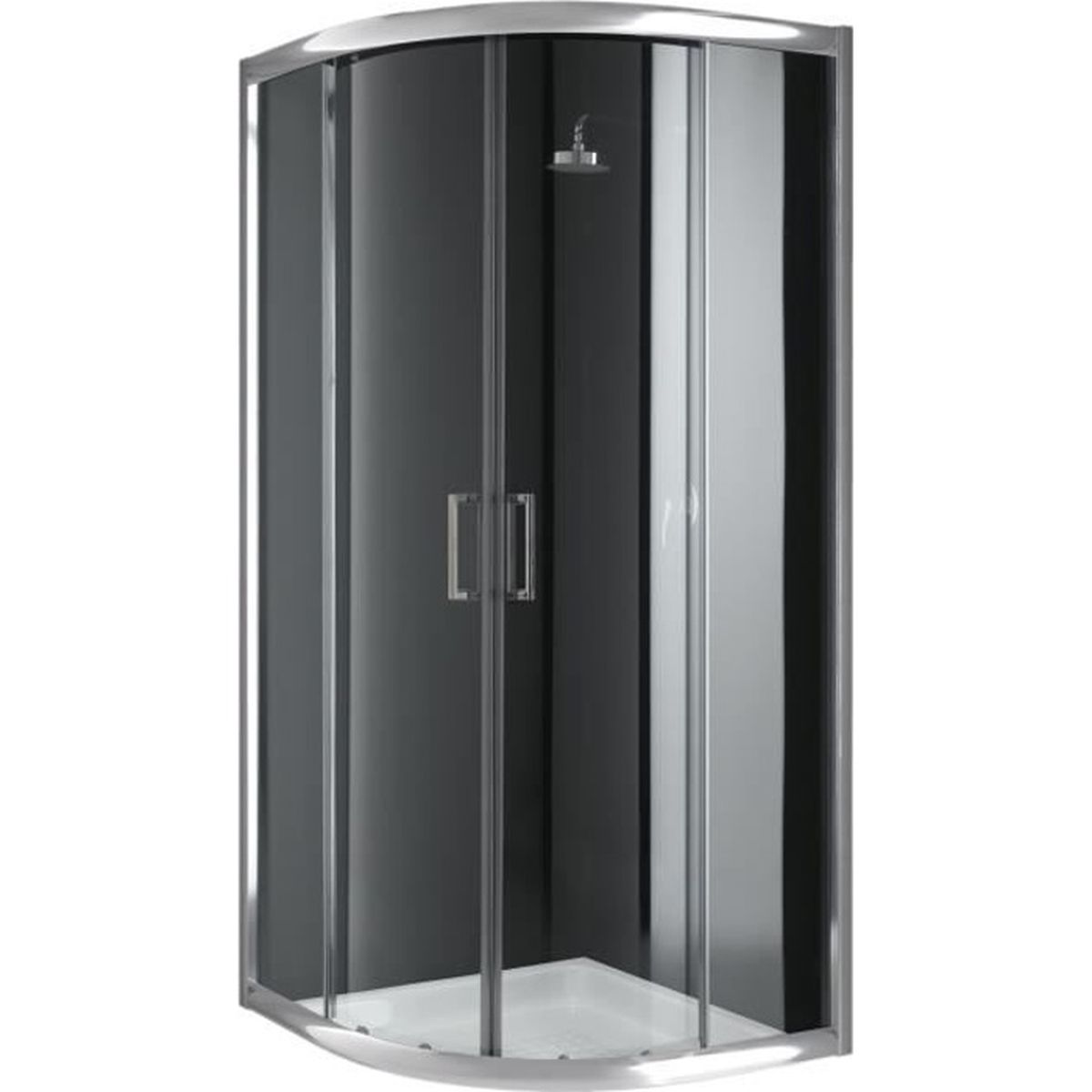 Idralite Cabine Paroi Douche Demi-Circulaire 90x90 H198 Transparent 6mm Mod Ready