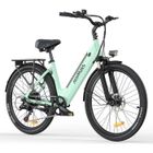 HILLMILES Milecity 1 - Vélo Électrique 26" - Moteur 250W - Batterie Amovible 36V 13Ah - Autonomie 100km - Shimano 7 vitesses, Vert