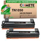 Pack de 2 Toners compatibles Brother TN1050 Noir - COMETE CONSOMMABLE