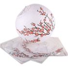 LA CHINEUSE 4 Lampions Boules Japonais - Motif Fleurs De Cerisiers 30 Cm