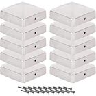 MELISSA & DOUG Viirkuja Capuchons Poteaux 7x7cm Inox - Couvre Poteaux Bois Forme Pyramidale, Multicolores, 71x71mm (10 pieces)