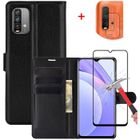 BOONGET Etui Coque Xiaomi Redmi 9T Verre trempé plein écran 1 Pack avec Caméra Arrière Protecteur 1 Pack - Noir