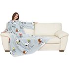 LAVATELLI Kanguru Plaid Snoopy Deluxe Couverture avec manches et poche ventrale