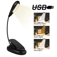 7 LED Portable Lampe de Lecture, 3 Modes de Luminosité et Rechargeable Flexible Câble USB pour Lecture de Nuit,Kindle,Chambre