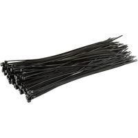 Lot de 500 Serre-câbles, Noir, 200 mm x 3 mm, Qualité Supérieure Colliers de Serrage Plastique.