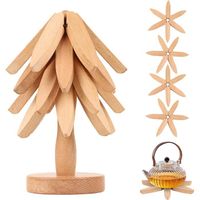 Lot De 4 Dessous De Plat En Bois Naturel Pour Plat Chaud