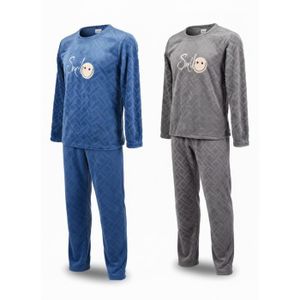 Pyjama Homme Manches Longues Pyjama Polaire Hiver Chaud