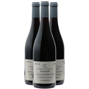 VIN ROUGE Bordeaux Pinot Noir Rouge 2021 - Lot de 3x75cl - L