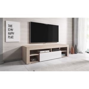 Festnight Meuble TV avec roulettes Meuble de Rangement pour Salon Noir Brillant 90x35x35 cm Agglom/ér/é