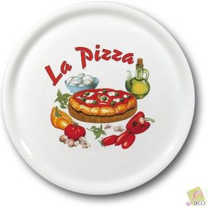 Multicolore 34 cm céramique Home Assiette à Pizza 