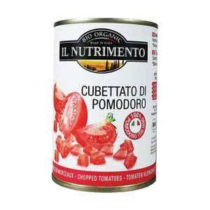CORNICHONS OLIVES Il Nutrimento+Tomates en dés - en conserve 400 g