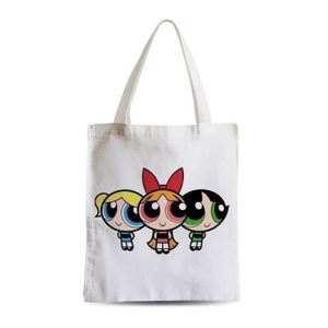 PANIER - SAC DE PLAGE Grand Sac Shopping Plage Etudiant Super Nanas Powerpuff Girls Cartoon Enfant Dessin ANime