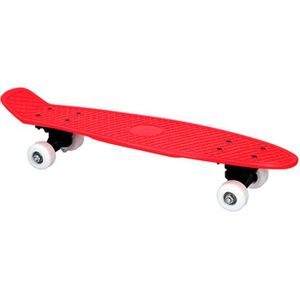 SKATEBOARD - LONGBOARD Skateboard complet - GUIZMAX - Retro - Rouge - 57 cm - Plastique avec renforts - ABEC 5