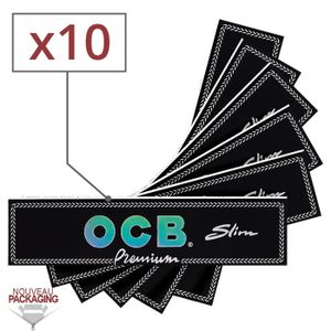 10 Carnets de Grande Feuille à Rouler OCB © Slim Chanvre Bio