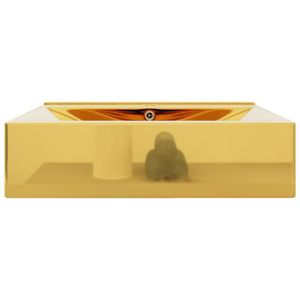 LAVABO - VASQUE Lavabo en céramique doré Mothinessto LY23207 - Rec