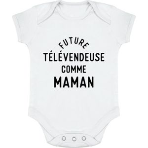 BODY body bébé | Cadeau imprimé en France | 100% coton | Future télévendeuse comme maman