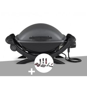 BARBECUE DE TABLE Barbecue électrique Q 1400 - Weber avec Kit de nettoyage Noir