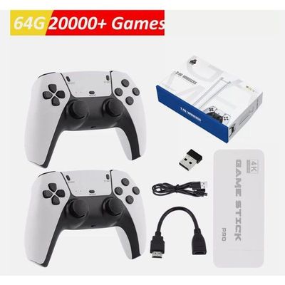 Console Rétro Plug & Play – Game Stick HDMI Avec 20 000+ Jeux – 2 Manettes Sans Fil – Cadeau Famille – Certifié CE