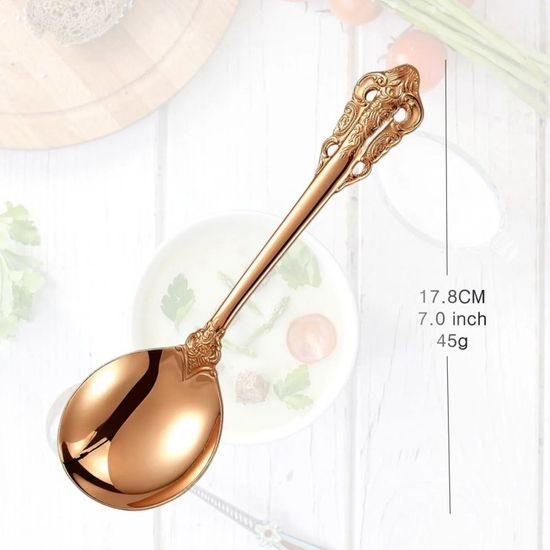 24 Cuillères à Soupe En Inox Argenté - 15,8 Cm, Polies, Pour Soupe, Céréales, Yaourt - Maison, Restaurant, Hôtel