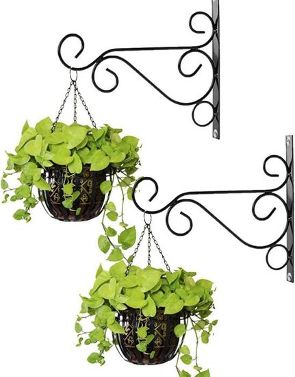 Garden Mile 1 X 10 Crochets De Suspension En Métal Noir Pour