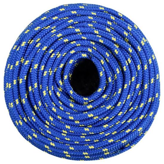 Corde De Bateau Polypropylène Bleu 4mm X 50m - Corde Tressée Résistante Pour Voile, Camping Et Usage Maritime