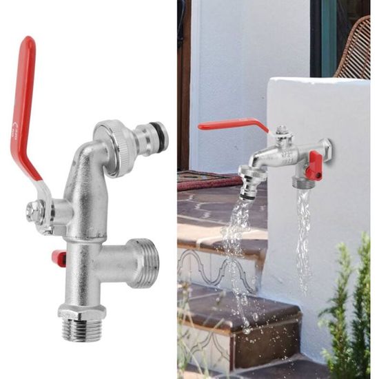Distributeur Y 2 Voies En Laiton Pour Robinet 3/4" | Avec Interrupteurs Individuels - Jardin & Cuisine