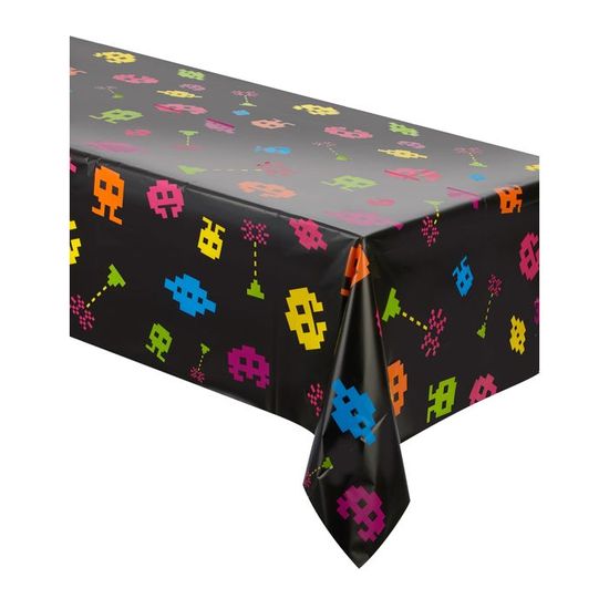 Nappe Anniversaire Enfant Motif Pixels - 137x274 Cm, PVC Imperméable, Facile à Nettoyer, Pour Fille Et Garçon - 5