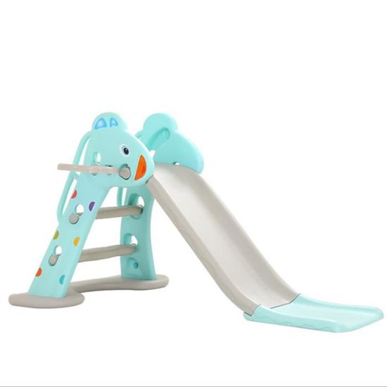 Toboggan Bebe Enfant Glisse De Jardin Interieur Exterieur Pliable Bleu Cdiscount Jeux Jouets
