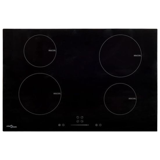 BOI® Plaque de cuisson à induction 4 brûleurs Verre 77 cm 7000 W