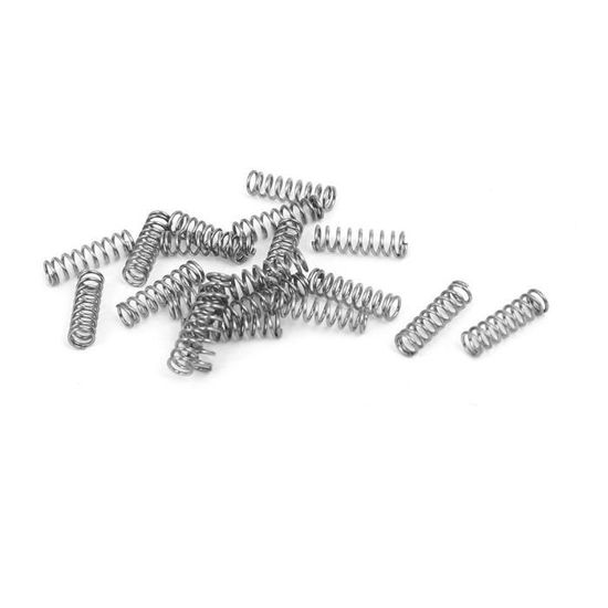 Lot De 10 Ressorts De Compression En Acier Inox 304 - Dimensions 0.5x7x15 Mm