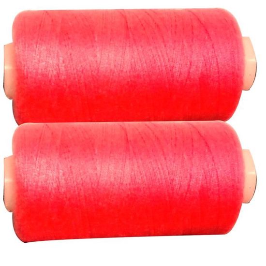 Lot De 10 Bobines Fil à Coudre Polyester Fluo 500m - Couleurs Fluorescentes Pour Machine à Coudre