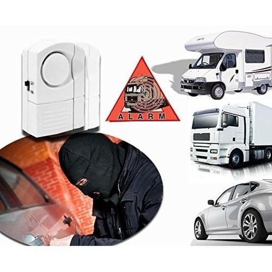Mini alarme pour voiture caravane camion sans fil 100DBAntivol et