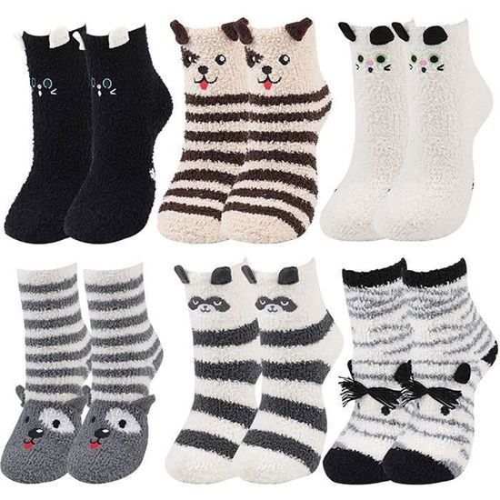 Chaussettes Chaudes Antidérapantes Pour Femmes Et Hommes - Doublure Polaire, Semelle Silicone - Pour L'intérieur, L'hiver, Noël